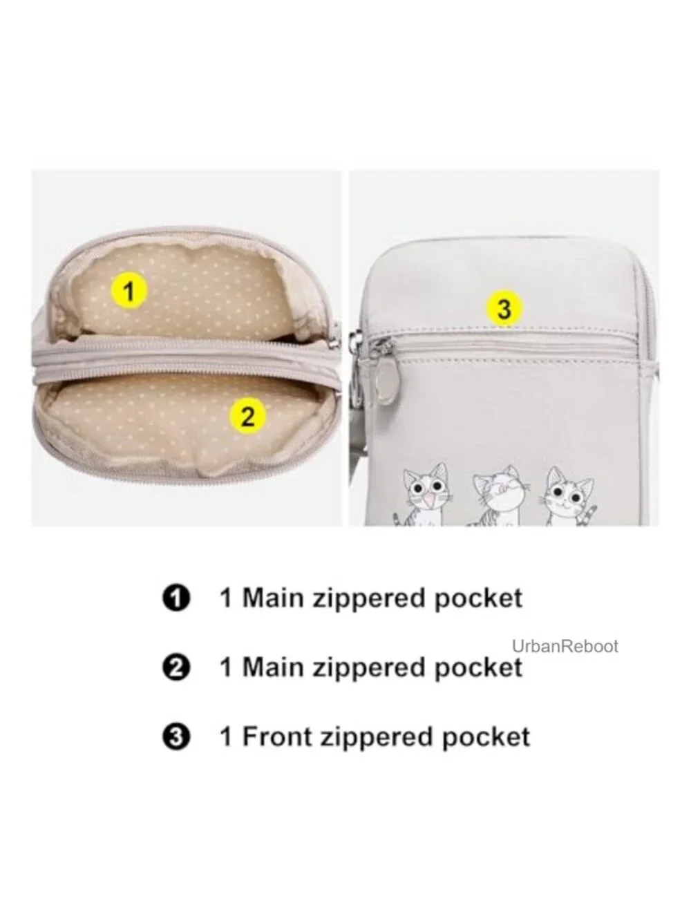 Girls Canvas Crossbody Bag Mini Purse Small Mini Bag Adjustable Strap Cute